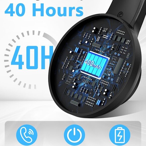 Wireless Headset with Mic for Work, Bluetooth 5.4 Office Headset with Al Noise C - Picture 5 of 9